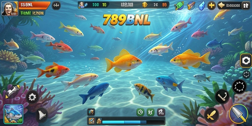 Screenshot gameplay 789BNL menampilkan aksi menembak ikan yang seru.