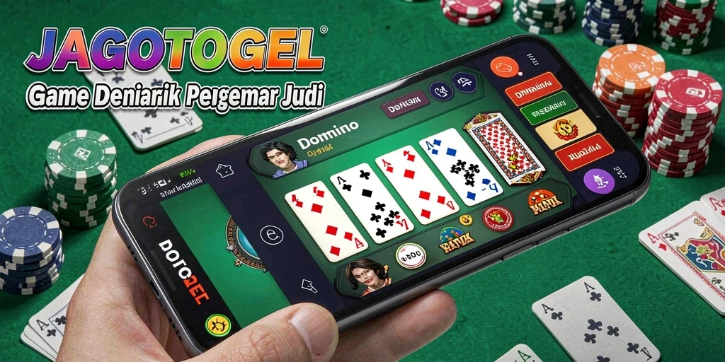 Screenshot gameplay JAGOTOGEL menunjukkan kemeriahan bermain Domino.