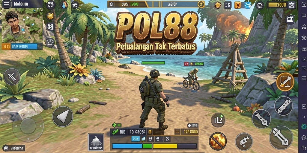 Screenshot gameplay Open World POL88 menunjukkan petualangan seru di dunia yang luas.