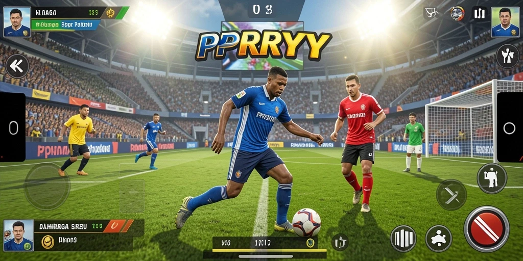 Tangkapan layar PPRRYY menampilkan pertandingan olahraga dengan aksi yang mendebarkan.